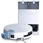 ECOVACS DEEBOT X8 OMNI Staubsauger Roboter mit Wischfunktion, 18.000 Pa, OZMO ROLLER Wischwalze/Moppwäsche mit 75°C heißem Wasser Saugroboter Weiß