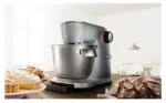 Bosch Küchenmaschine OptiMUM MUM9AX5S00, Edelstahl-Schüssel 5,5 L, integrierte Waage und Timer, Planetenrührwerk, Profi-Knethaken, Schlag-, – Bild 2