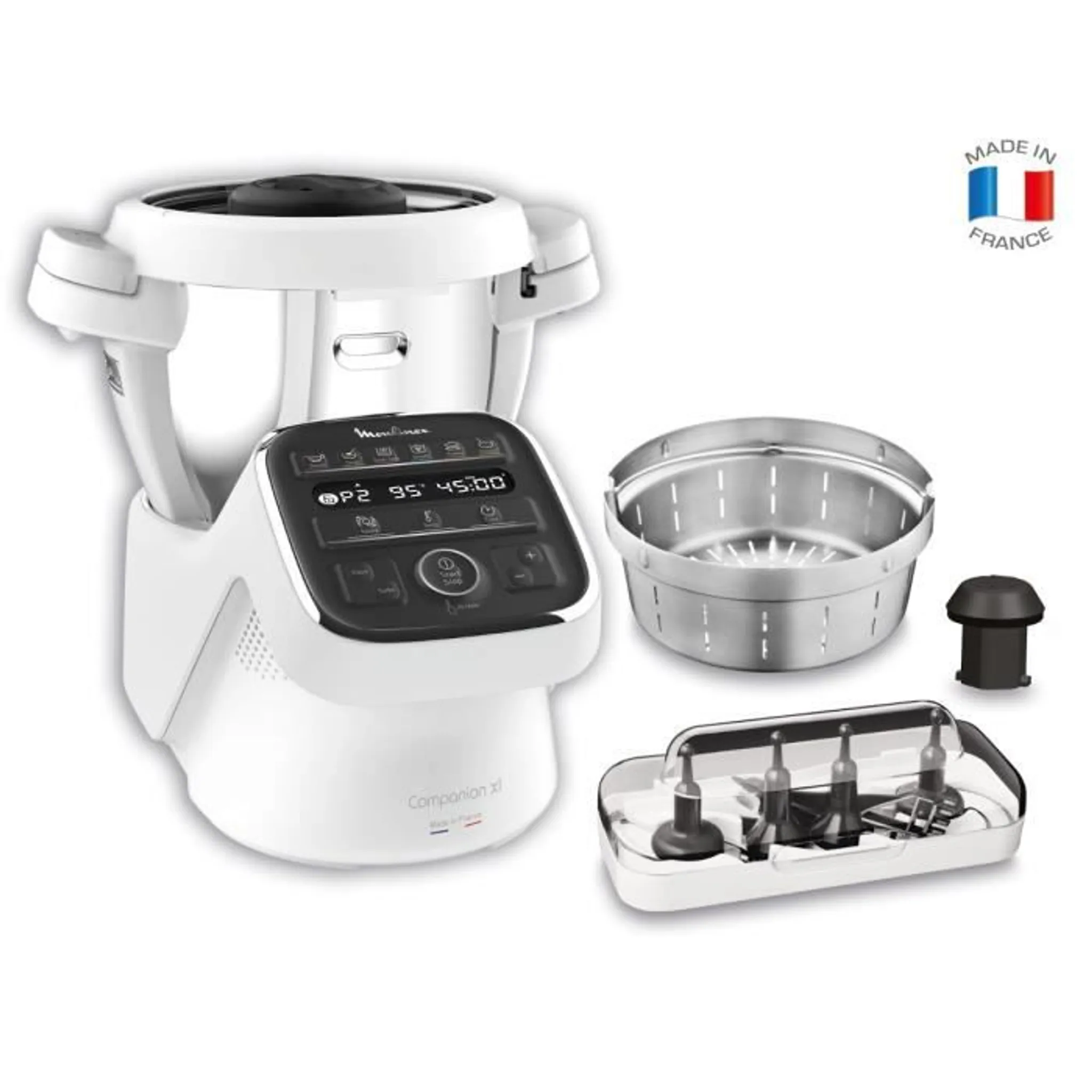 69bf80c1089bbfd8b40503c1645e3640.webp Moulinex HF80CB, 4,5 l, 150 °C, 16000 RPM, 30 °C, Dessert, Teig, Soße, Suppe, Dampf, Stew, 120 min – Bild 1