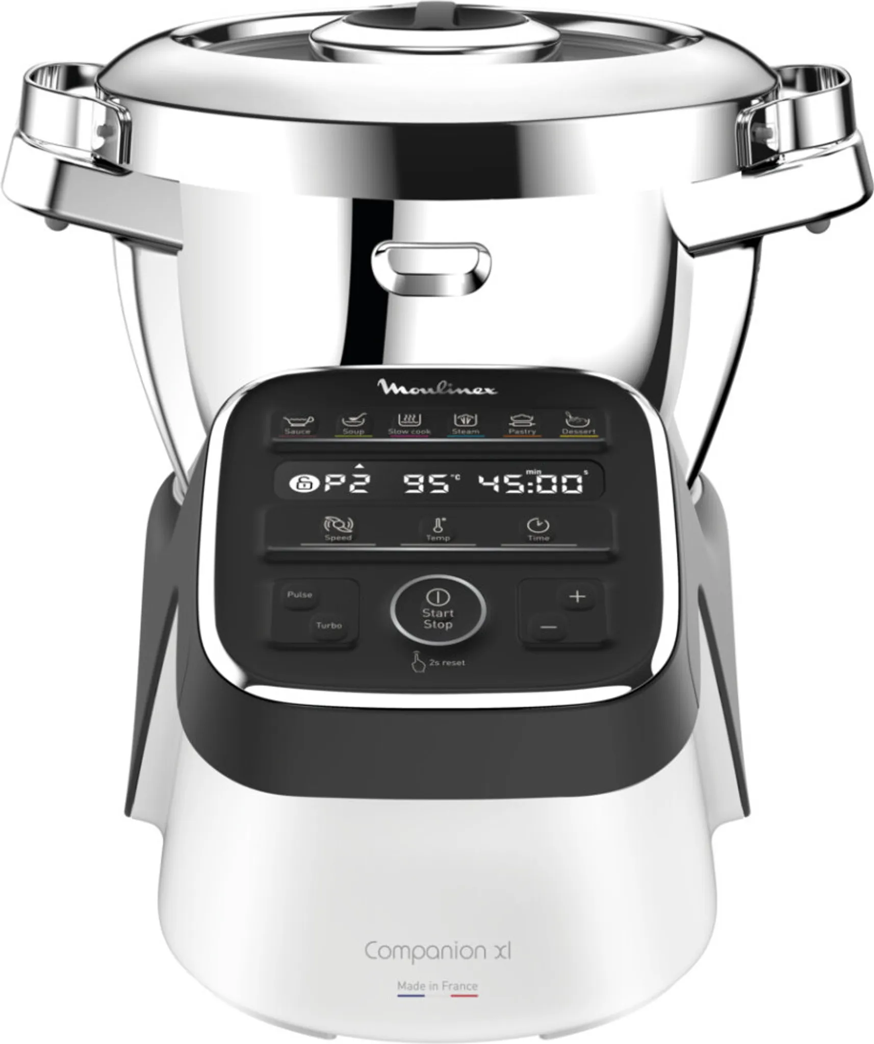 86275483fb25848abe2101583de5d458.webp Moulinex HF809, 4,5 l, 150 °C, 16000 RPM, 30 °C, Dessert, Teig, Soße, Suppe, Dampf, Stew, 120 min – Bild 1