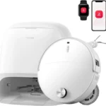 Roborock Qrevo Curv 2 Pro Staubsauger Roboter, 25.000 Pa Saugroboter mit Wischfunktion und Wischmopp-Hebefunktion, 100 °C Moppwäsche mit heißem Wasser