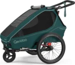 Qeridoo Kidgoo 2- Kinderfahrradanhänger für 2 Kinder, Farbe: Pacific Blue