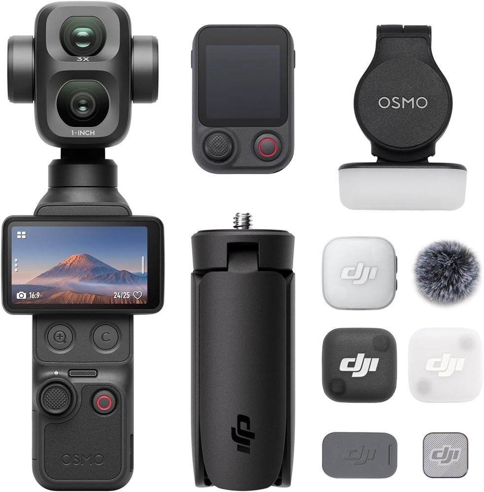 Camera-sport-Dji-Osmo-Pocket-4P-Vlog-Combo-Noir DJI Osmo Pocket 4P Action-Kamera Vlog-Kombination Schwarz – Bild 1