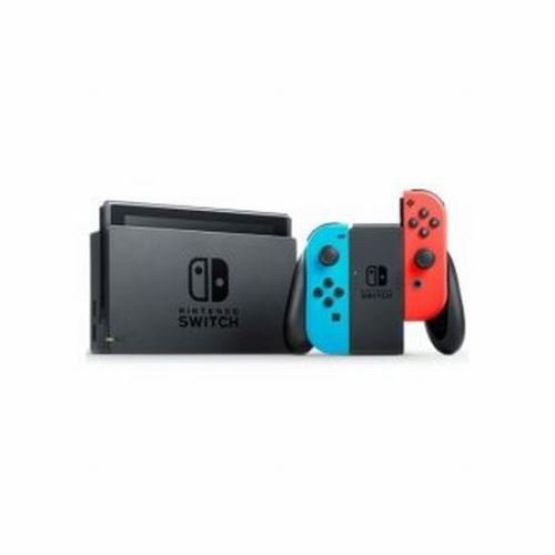 Console-Nintendo-Switch-avec-paire-de-Joy-Con-sans-fil-Rouge-et-Bleu-Neon-V3 (1) Nintendo Switch-Konsole mit zwei kabellosen Joy-Con-Controllern in Rot und Neonblau V3 – Bild 1