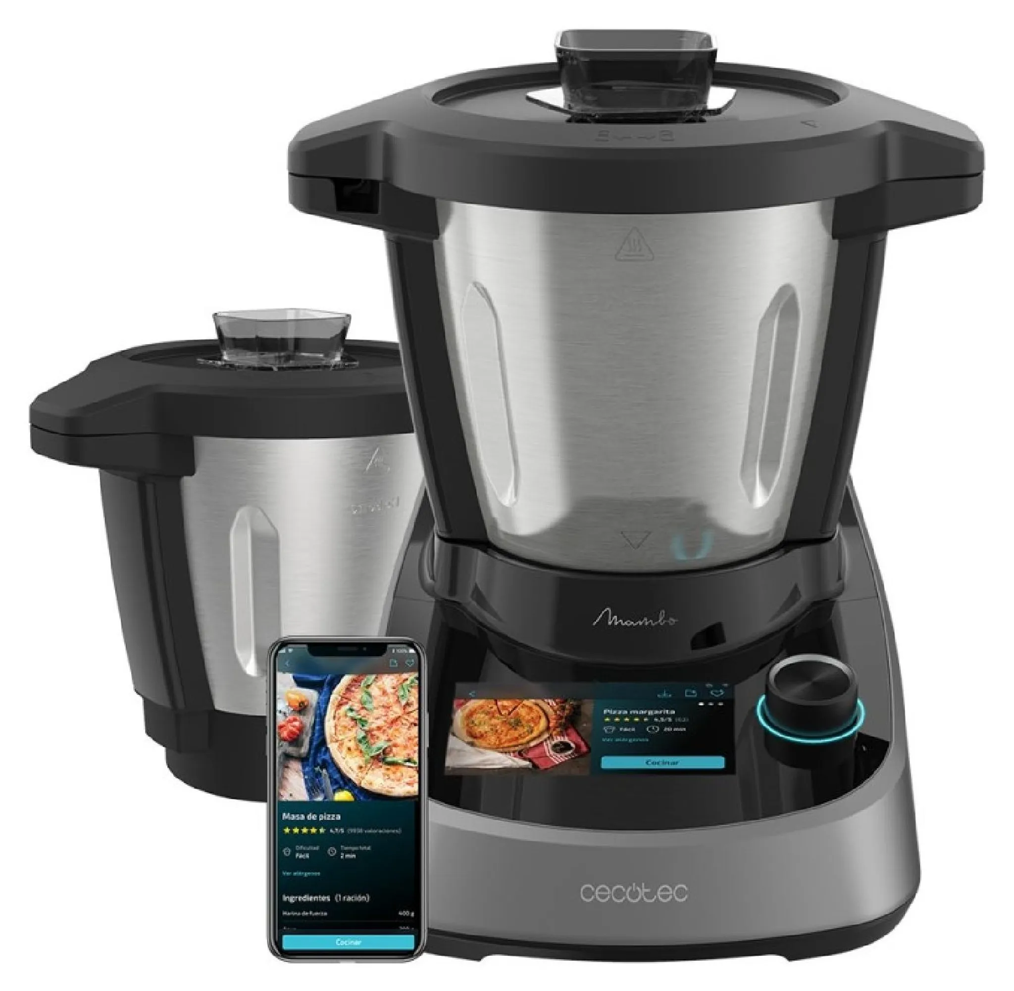efefe11f0b8b3ff80481b772b035dfe1.webp Cecotec Mambo Touch con Jarra Habana, 3,3 l, 120 °C, 37 °C, Kochen, Teig, Kneten, Slow Cooking, Dampf, Stew, 720 min, 12,7 cm (5") – Bild 1
