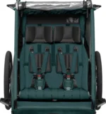 Qeridoo Kidgoo 2- Kinderfahrradanhänger für 2 Kinder, Farbe: Pacific Blue – Bild 3
